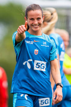 Tuva Hansen of the Norwegian national football team at a