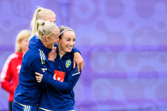 Caroline Seger and Kosovare Asllani