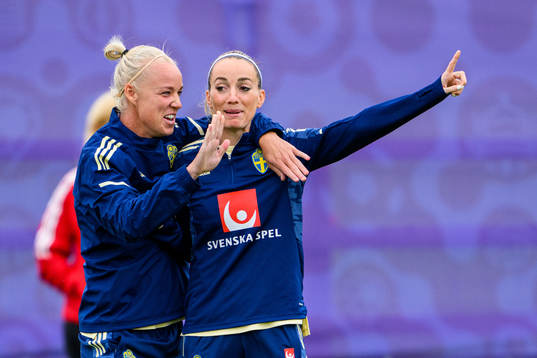 Caroline Seger and Kosovare Asllani