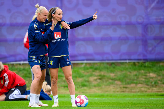 Caroline Seger and Kosovare Asllani