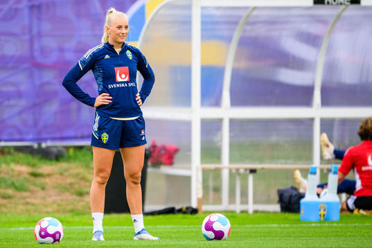 Stina Blackstenius a training session with the the women's