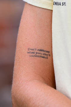 Closeup of a tattoo