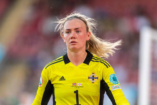 Goalkeeper Jacqueline Burns  of Northern Ireland
