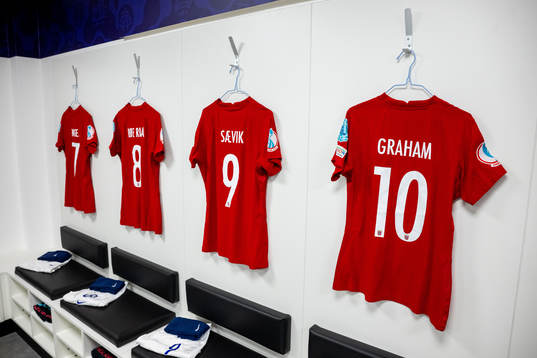 The kits of Karina Sævik and Caroline Graham Hansen of