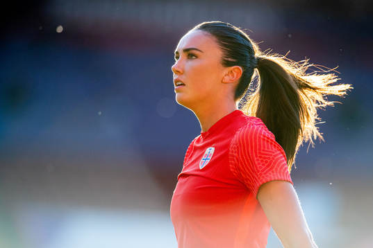 Ingrid Syrstad Engen of Norway warms up