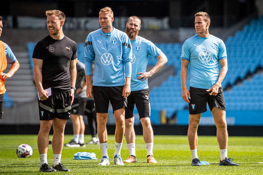 Fystränare Mark Read, Ola Toivonen, Jo Inge Berget och