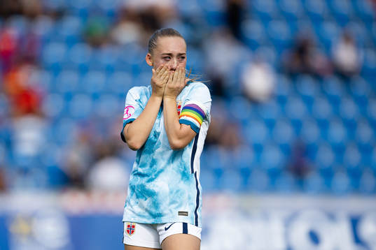Julie Jorde of Norway looks dejected