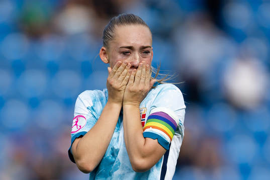Julie Jorde of Norway looks dejected