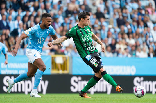 Malmö FFs Isaac Kiese Thelin och Varbergs Jon Birkfeldt