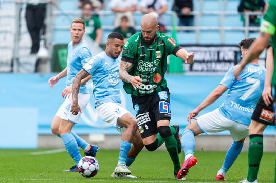 Malmö FFs Sergio Pena och Varbergs Robin Simovic