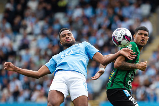 Malmö FFs Isaac Kiese Thelin och Varbergs Luke Le Roux
