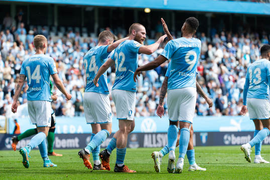 Malmö FFs spelare jublar