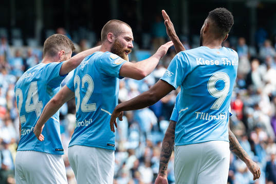 Malmö FFs spelare jublar