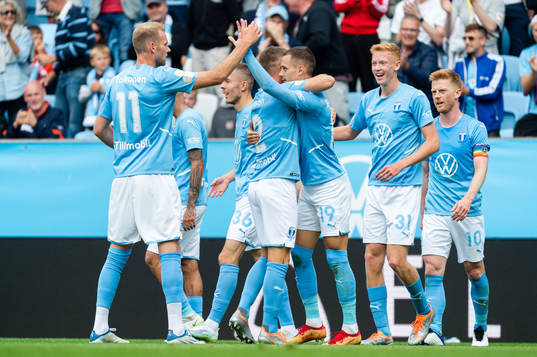 Malmö FFs Veljko Birmancevic jublar