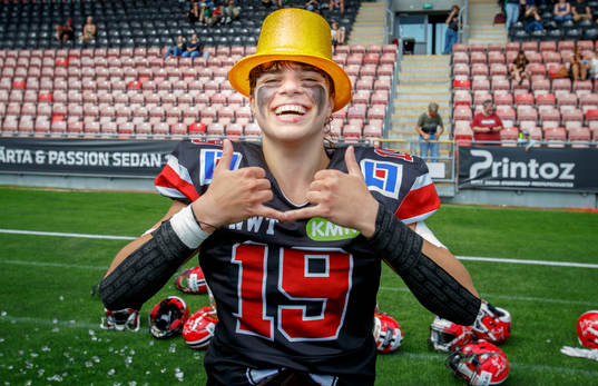 Carlstad Crusaders Olga Sotillo jublar