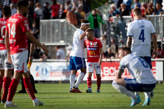 IFK Norrköpings Jonathan Levi och Degerfors Anton Kralj