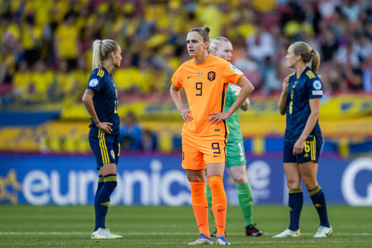 Anna Miedema of Netherlands looks dejected