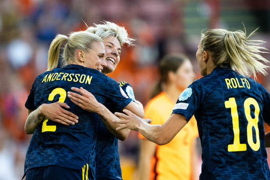 Jonna Andersson, Lina Hurtig  and Fridolina Rolfö of