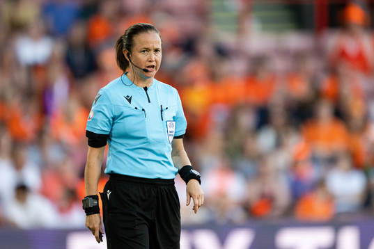Referee Cheryl Foster
