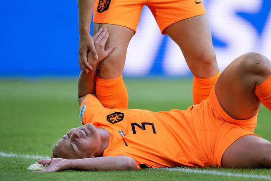 Stefanie Van Der Gragt of Netherlands in pain
