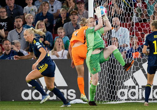 Goalkeeper Hedvig Lindahl of Sweden