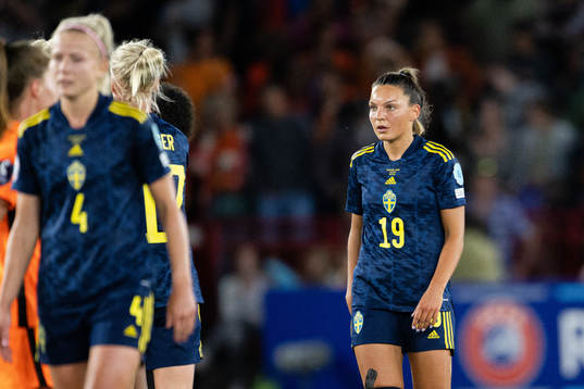 Johanna Rytting Kaneryd of Sweden looks dejected