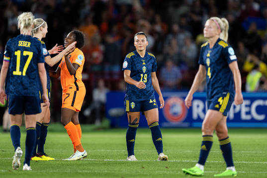 Johanna Rytting Kaneryd of Sweden looks dejected