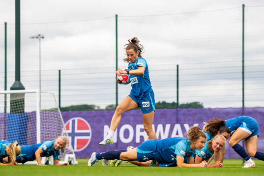 Tuva Hansen of the Norwegian national football team at a