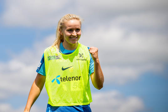Anna Jøsendal of the Norwegian national football team at a