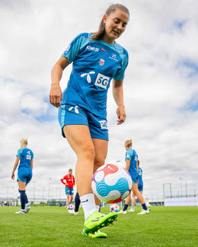 Vilde Bøe Risa of the Norwegian national football team at
