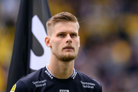 Elfsborgs målvakt Tim Rönning vid lineup innan