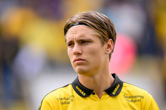 Elfsborgs Oliver Zanden vid lineup innan fotbollsmatchen i