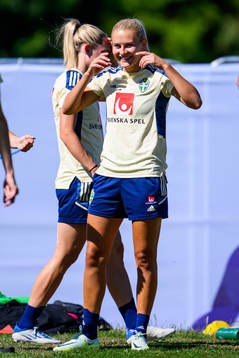 Amanda Nilden of the Swedish national football team at a