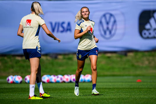Amanda Nilden of the Swedish national football team at a