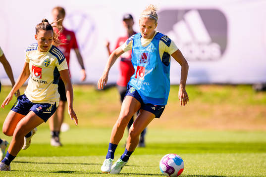 Emma Kullberg of the Swedish national football team at a