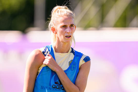 Sofia Jakobsson of the Swedish national football team at a