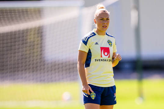 Hanna Bennison of the Swedish national football team at a