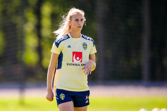 Sofia Jakobsson of the Swedish national football team at a
