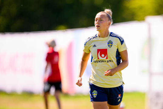 Hanna Bennison of the Swedish national football team at a