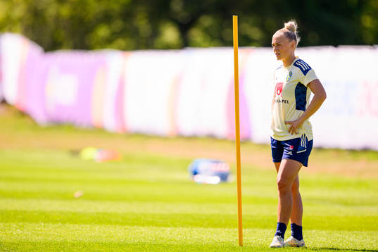 Hanna Bennison of the Swedish national football team at a