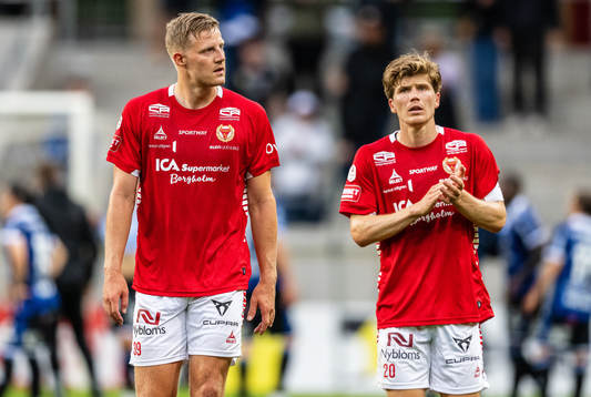 Kalmars Lars Sætra och Oliver Berg deppar