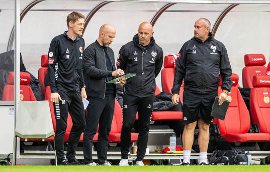 Kalmars assisterande tränare Rasmus Elm, tränare Henrik