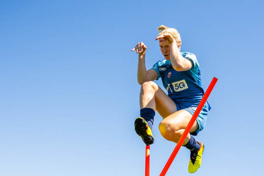 Julie Blakstad of the Norwegian national football team at a