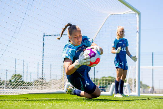 Goalkeeper Aurora Mikalsen of the Norwegian national
