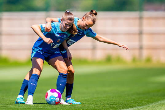 Maren Mjelde and Caroline Graham Hansen of the Norwegian