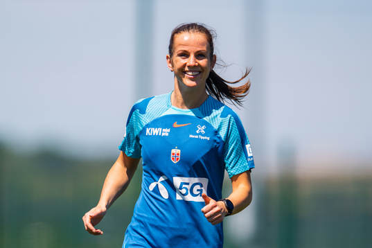 Tuva Hansen of the Norwegian national football team at a