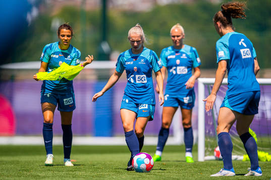 Thea Bjelde of the Norwegian national football team at a