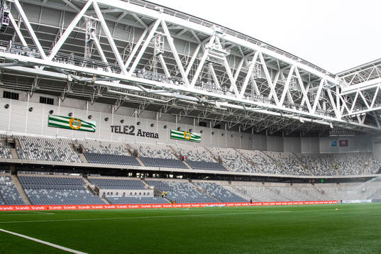 Interiör vy över Tele2 Arena