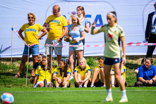 Supporters of the Swedish women's national football team