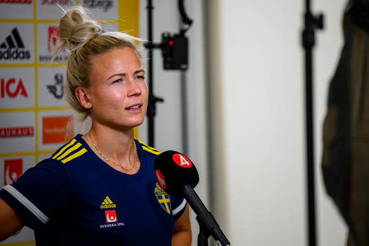 Hanna Glas of the Swedish women's national football team at